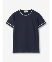 コットン ラメラインカットソー