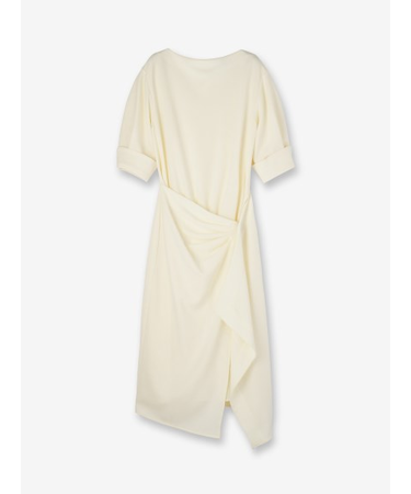 ミディ丈バトーネックワンピース