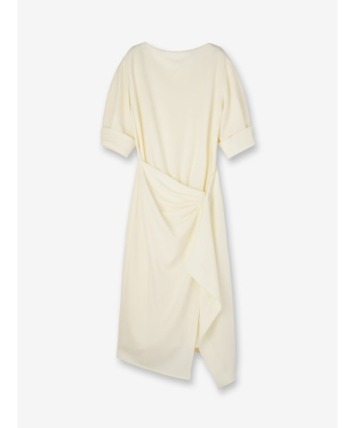 ミディ丈バトーネックワンピース