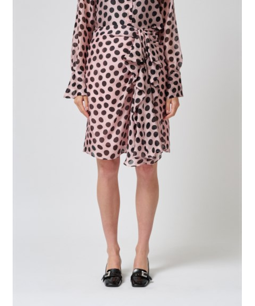 シルクドット柄アシンメトリースカート