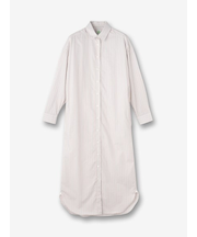 ストライプ ロングシャツワンピース