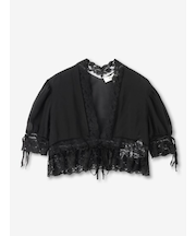 レーストリム クロップドブラウス