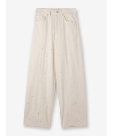 刺繍ワイドパンツ