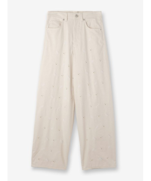 刺繍ワイドパンツ