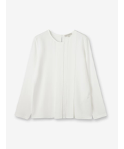 シルク混 プリーツブラウス