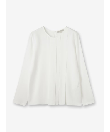 シルク混 プリーツブラウス