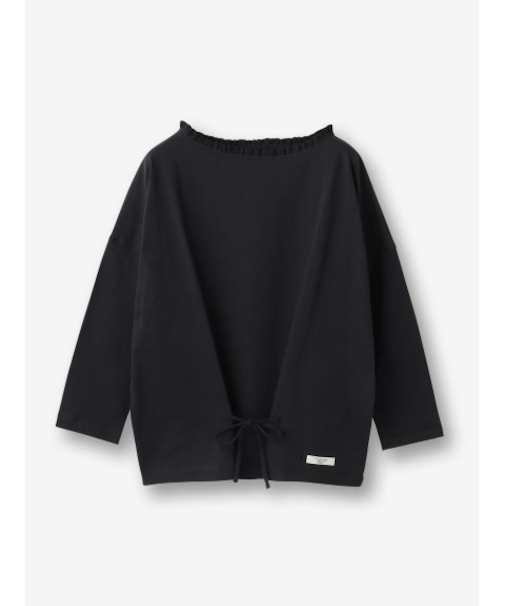 コットン フリルネックカットソー