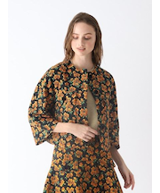 フラワー柄 ジャカードジャケット