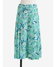 花柄プリントプリーツパンツ