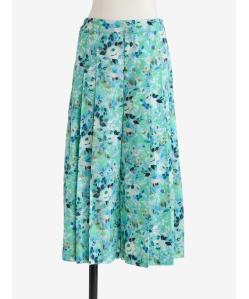 花柄プリントプリーツパンツ