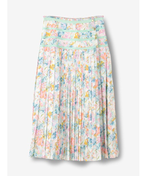 プリントプリーツ巻きスカート