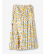 小花柄ボタンプリーツスカート