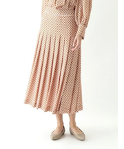 ドット柄 プリーツスカート