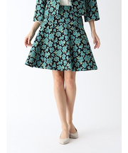 フラワー柄 ジャカードスカート