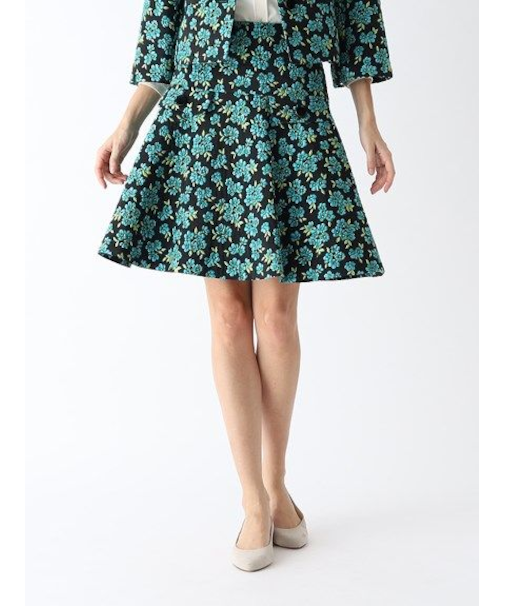 フラワー柄 ジャカードスカート