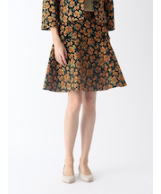 フラワー柄 ジャカードスカート