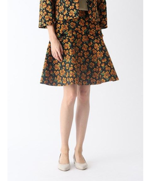 フラワー柄 ジャカードスカート