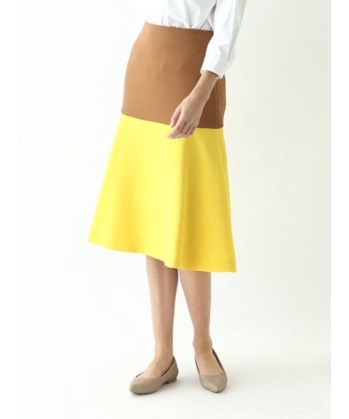 バイカラーフレアスカート