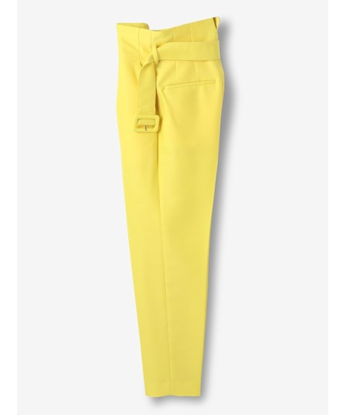 ウールシルク ジップ付タックパンツ