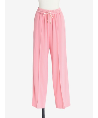 バックサテンジョーゼット ドロストパンツ