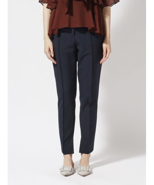 ドットボタン ピンタックテーパードパンツ