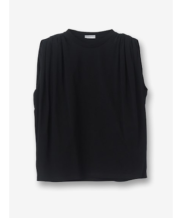 ギャザーノースリーブジャージー