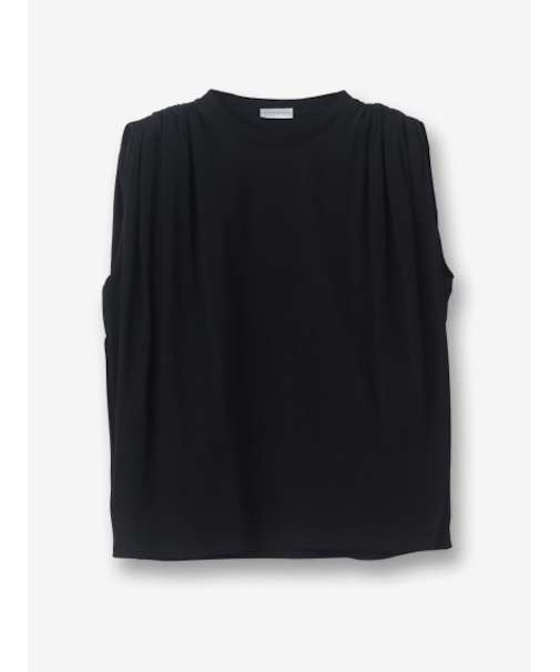 ギャザーノースリーブジャージー