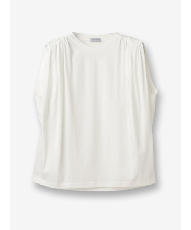 ギャザーノースリーブジャージー