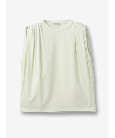 ギャザーノースリーブジャージー