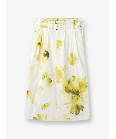 フラワー柄 ロングスカート