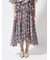 フラワー柄 フレアスカート