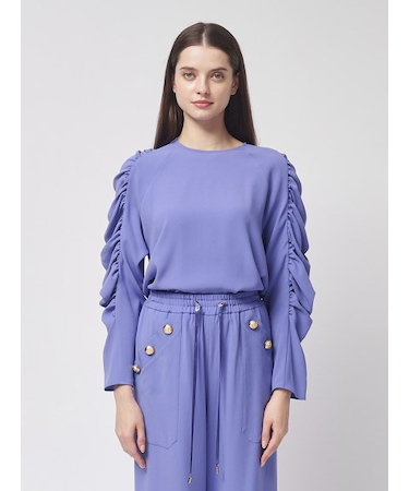 パッカリング スリーブトップ