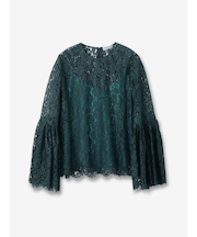 ベルスリーブ レースブラウス