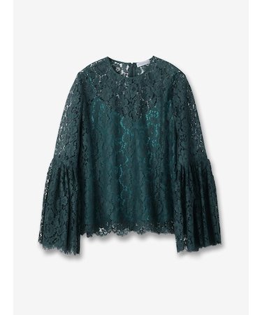 ベルスリーブ レースブラウス