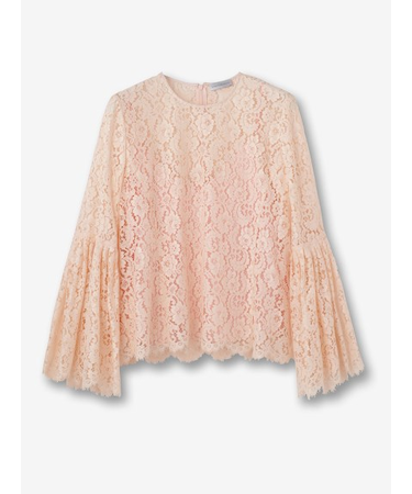 ベルスリーブ レースブラウス