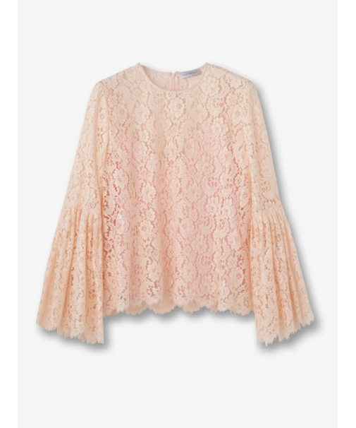 ベルスリーブ レースブラウス