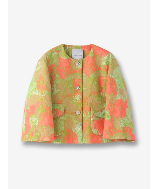 ジャカードノーカラージャケット