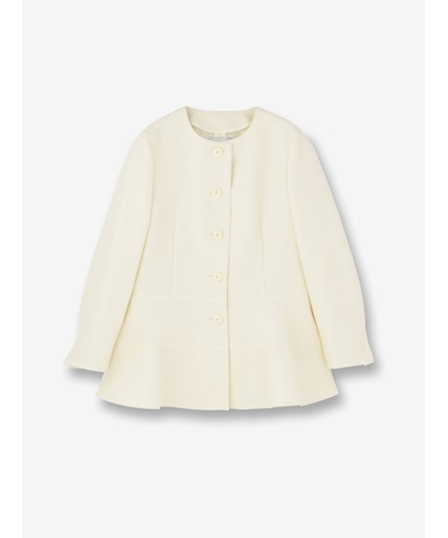 ウールシルク ペプラムジャケット