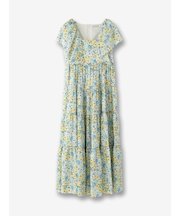 フラワー柄 ティアードワンピース