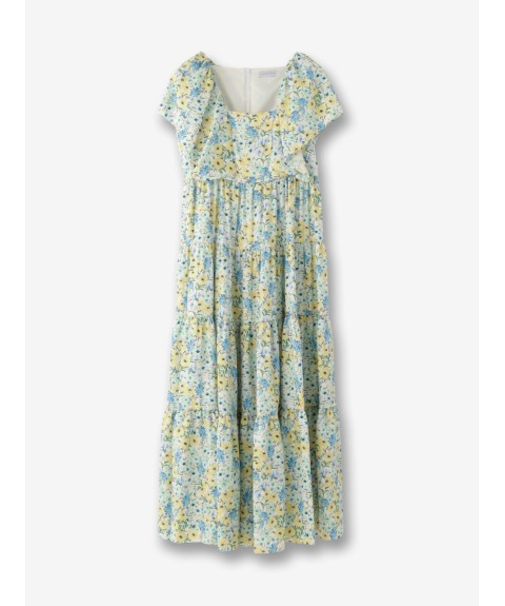 フラワー柄 ティアードワンピース