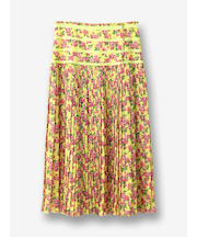 小花柄ボタン付き巻きスカート