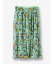 フラワー柄 タックフレアスカート