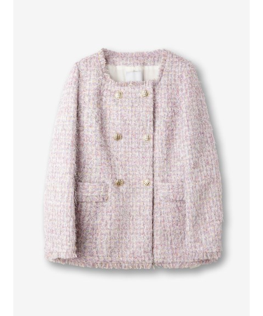 ファンシーツイード ダブルジャケット