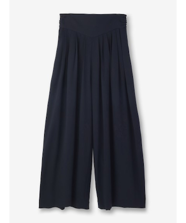 バックサテンジョーゼット フレアパンツ