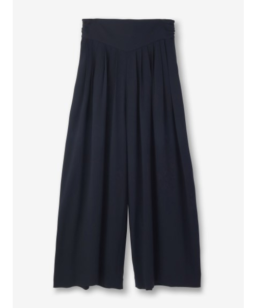 バックサテンジョーゼット フレアパンツ