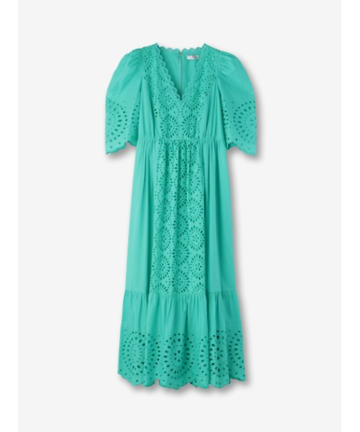 カットワークVネックワンピース