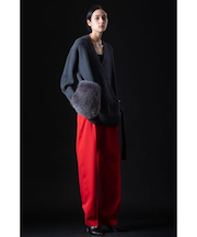 ウール タックテーパードパンツ