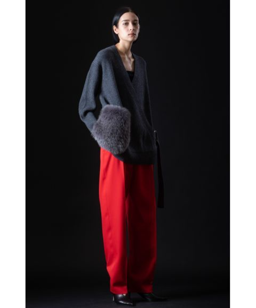 ウール タックテーパードパンツ