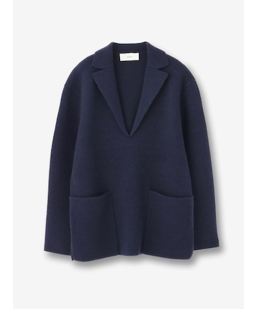 カシミヤ混 スキッパーニット