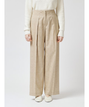 ラメ糸チェック柄 ワイドパンツ